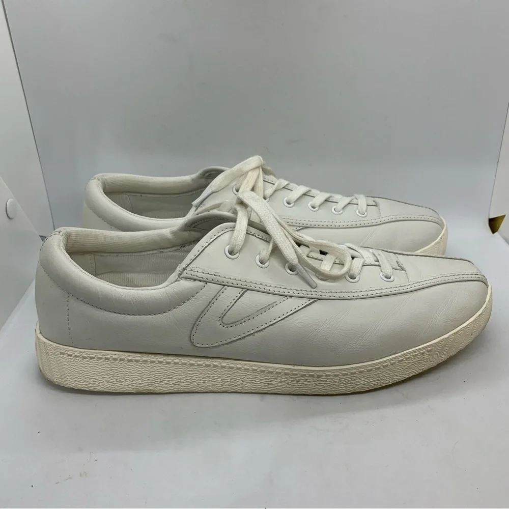 Tretorn Leather 2 Nylite Plus White on White Tennis Shoes Womens Size 11